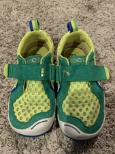 Plae Ty Kids Sneaker Shoes US 7 Green/Yellow Adjustable Straps Comfort 
