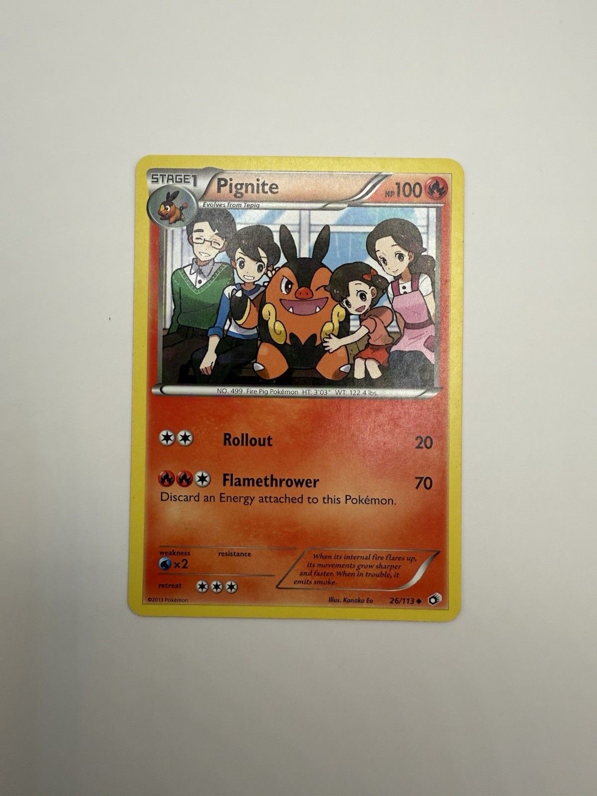Pignite 26/113 Uncommon Legendary Treasures Pokemon LP