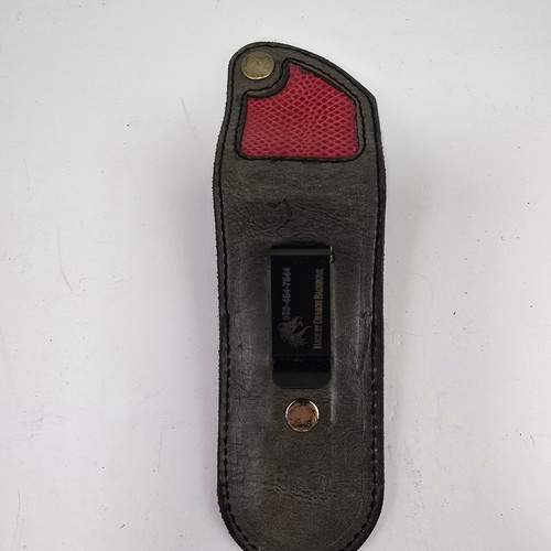 Buck 110 Sea snake knife sheath, case 6265 Handmade Red buck 110 Sheath only - Picture 6 of 10
