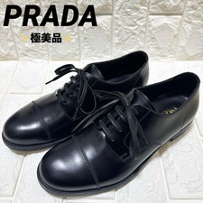 PRADA Men's Dress Shoes D2329 Loafers Leather Black UK 5.5/US 6.5 112967c