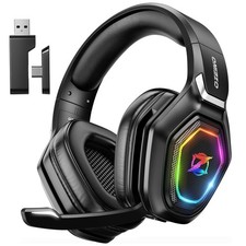 2.4GHz Wireless Gaming Headset with Microphone, 2.4G USB  Type C Transmitter...