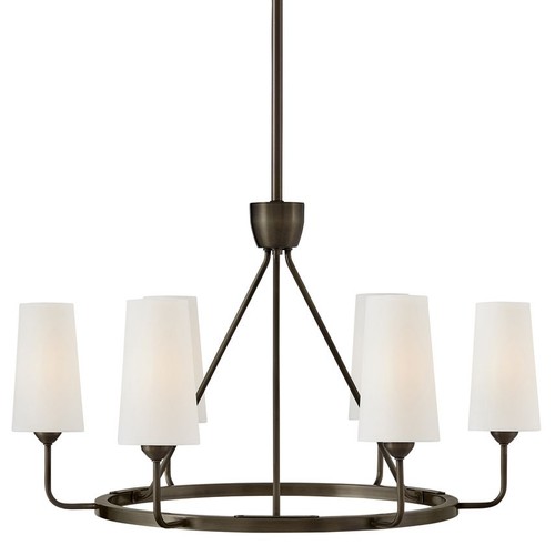 Hinkley Lighting 45006 Lewis 6 Light 29"W Ring Chandelier - Black