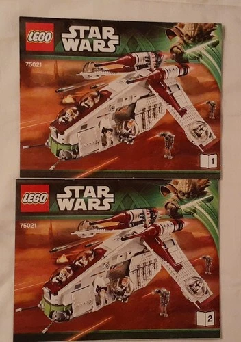 LEGO Star Wars Republic Gunship 75021 Instruction Manuals #1 & #2 ONLY