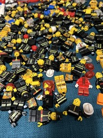 Huge Lego Minifigure City Fire Lot: 7206 Helicopter Boat Truck House 7207  60107