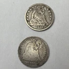 PAIR Seated Liberty Half Dimes 1858 & 1860 US Silver Coins
