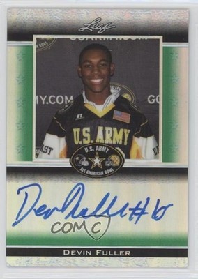 2012 Leaf Metal Draft Green Prismatic 13/25 Devin Fuller #ATA-DF1 Auto 0s3
