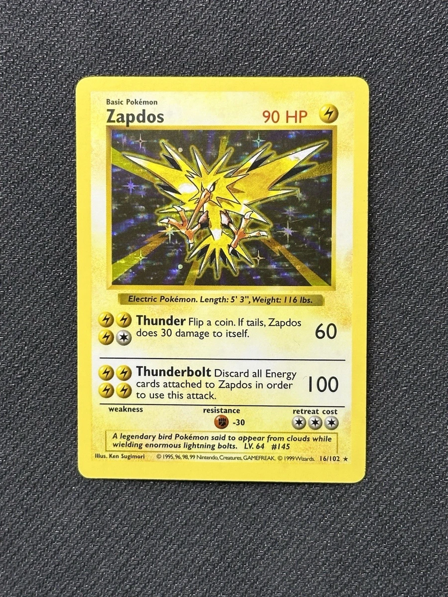Zapdos 016/102 Base Set (Shadowless) for sale | eBay