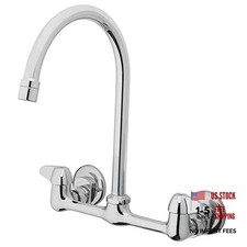 Homewerks 3190-40-CH-BC-Z Two Handle High-Arc Wallmount Kitchen Faucet No Size