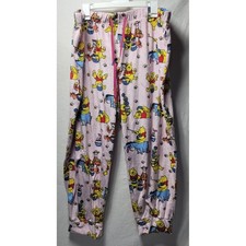 Disney Winnie the Pooh Eeyore Tigger Pajama Pant Women's 3X Pink Plush Sleepwear