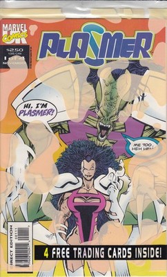 Plasmer #1 (with card) VF; Marvel UK | w/Bag+Board