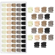 Obeoby 60 Pcs Small Hair Clips, 5 Colors Mini Claw Clips for Short Thin and Fine