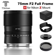 TTArtisan 75mm F2.0 Full Frame Large Aperture Auto Focus Lens for Nikon Z Mount