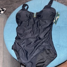 BMJL Women's Tummy Control Swimsuits Ruched Slimming One Piece M Black NWT
