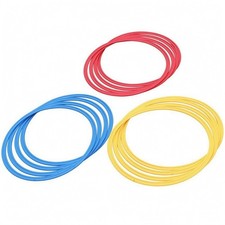 12 Pieces Football Training Rings Multicolor Flexible Football Rings