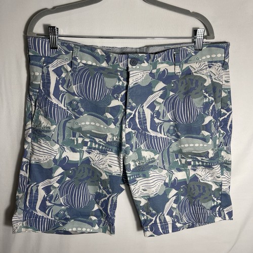 Dockers Mens Tropical Fish Ultimate Shorts Supreme Flex Fishing Fisherman Sz 36
