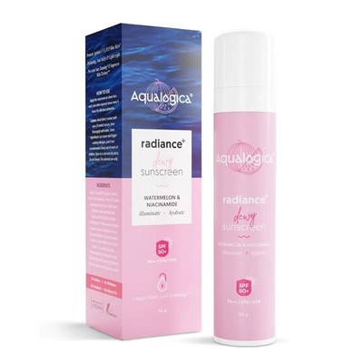 Aqualogica Radiance+ Dewy Sunscreen Cream With Watermelon & Niacinamide Spf 50-