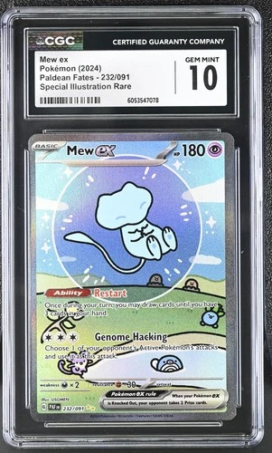 Mew EX 232/091 Special Illustration Rare Pokemon CGC 10 Gem Mint *078
