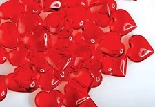 192 Translucent Red Acrylic Hearts for Vase Fillers, Table Scatter, or Decoratio