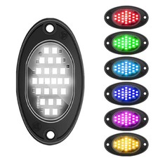 4Pcs Led Rock Lights Waterproof Led Truck Lights Pod Lights For Trucks RGB Rock