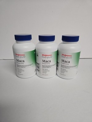 Lot Of 3 Walgreens free + pure Maca 500mg