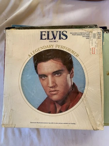 Elvis Presley Vinyl Lot Of 17 Records, Untested