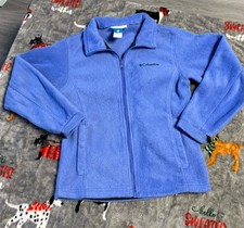 columbia fleece jacket youth 10 - 12 Blue Full Zip Pockets Outdoors School