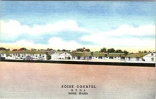 Boise Courtel, BOISE, Idaho Linen Advertising Postcard - Curt Teich