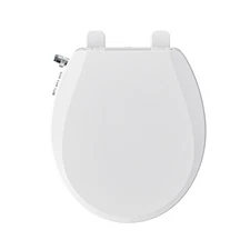 Bidet Toilet Seat, Soft Close Round Toilet Seat, Button control Feminine/Post...