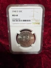1948 D FRANKLIN HALF DOLLAR NGC MS-64 - UNCIRCULATED - 50C