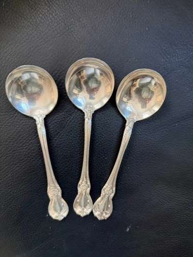 3- Old Master by Towle Sterling Silver Cream Soup Spoon 6 1/4" 112 grams