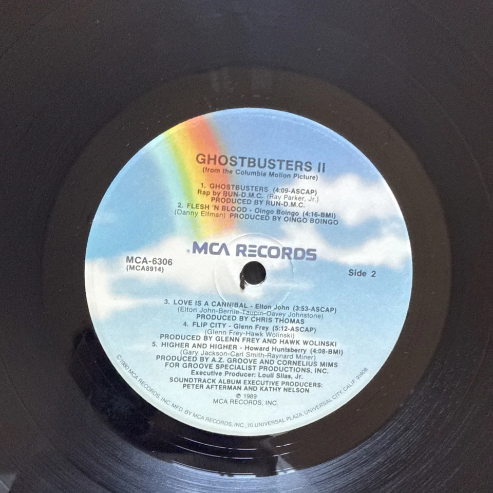 Ghostbusters II Soundtrack Album - Run DMC & Bobby Brown - Vinyl 1989 - Image 4 of 4