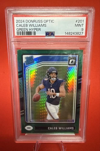 2024 Panini Donruss Optic - Rated Rookie Caleb Williams #201 Green Hyper...