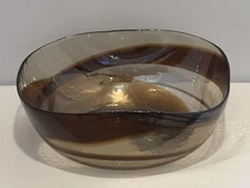 Crate & Barrel 11-1/2" Centerpiece Bowl Part of Hand Made Art Glass Collection
