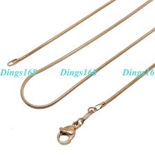 18K Rose Gold Filled Hypo-Allergenic 24" 1.2mm Italian Snake Chain Necklace H126
