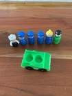 Vintage 80’s Fisher Price Little People White & Green 2-Seater Car 6 Figures
