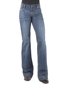Stetson Western Jeans Womens Mid Rise 12 Reg Blue 11-054-0214-0808 BU CLEARANCE