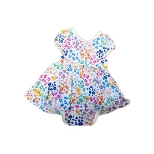 Little Sleepies Rainbow Leopard Twirl Dress with Bodysuit. 3-6 Month Infant Girl
