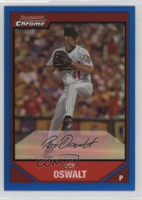 2007 Bowman Chrome Blue Refractor 84/150 Roy Oswalt #55 3c7