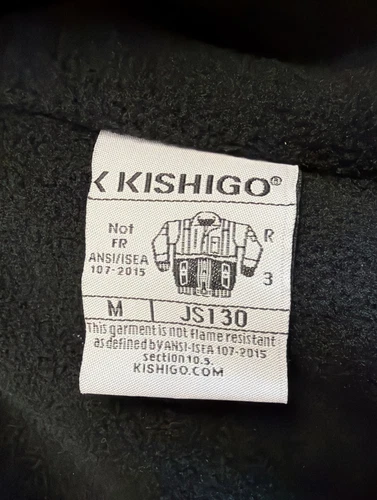 Kishigo Ripstop Bomber Jacket Hi Vis Yellow Reflective Men Medium JS130 VG image 8