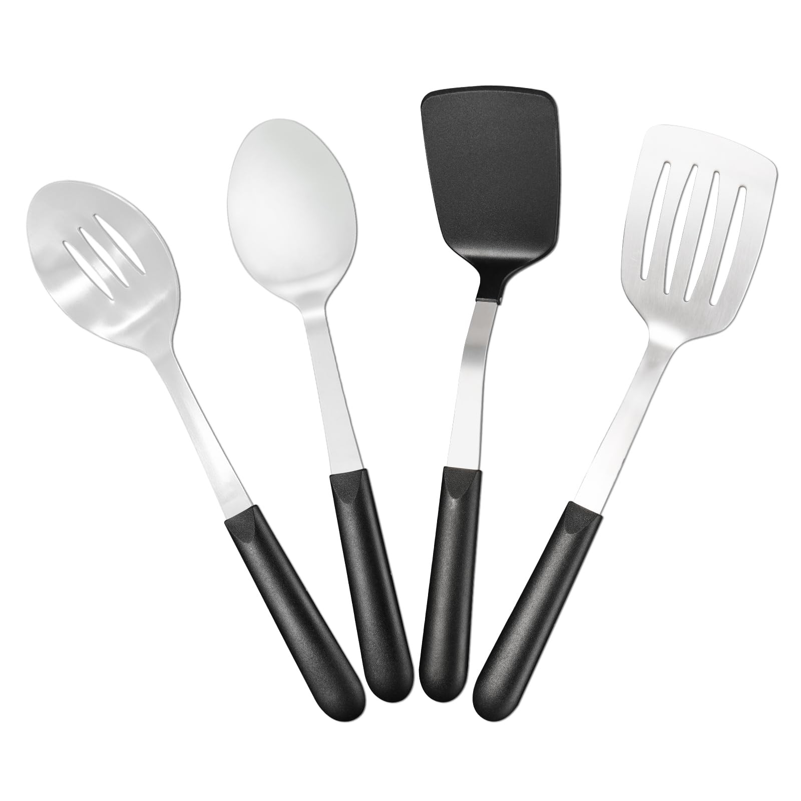 4 Pcs Cooking Utensils Set, Stainless Steel Kitchen Utensils, Heat Resistant ...