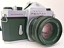 Pentax Spotmatic SP SLR Film Camera w SMC Takumar 55mm f/1.8 Lens Working