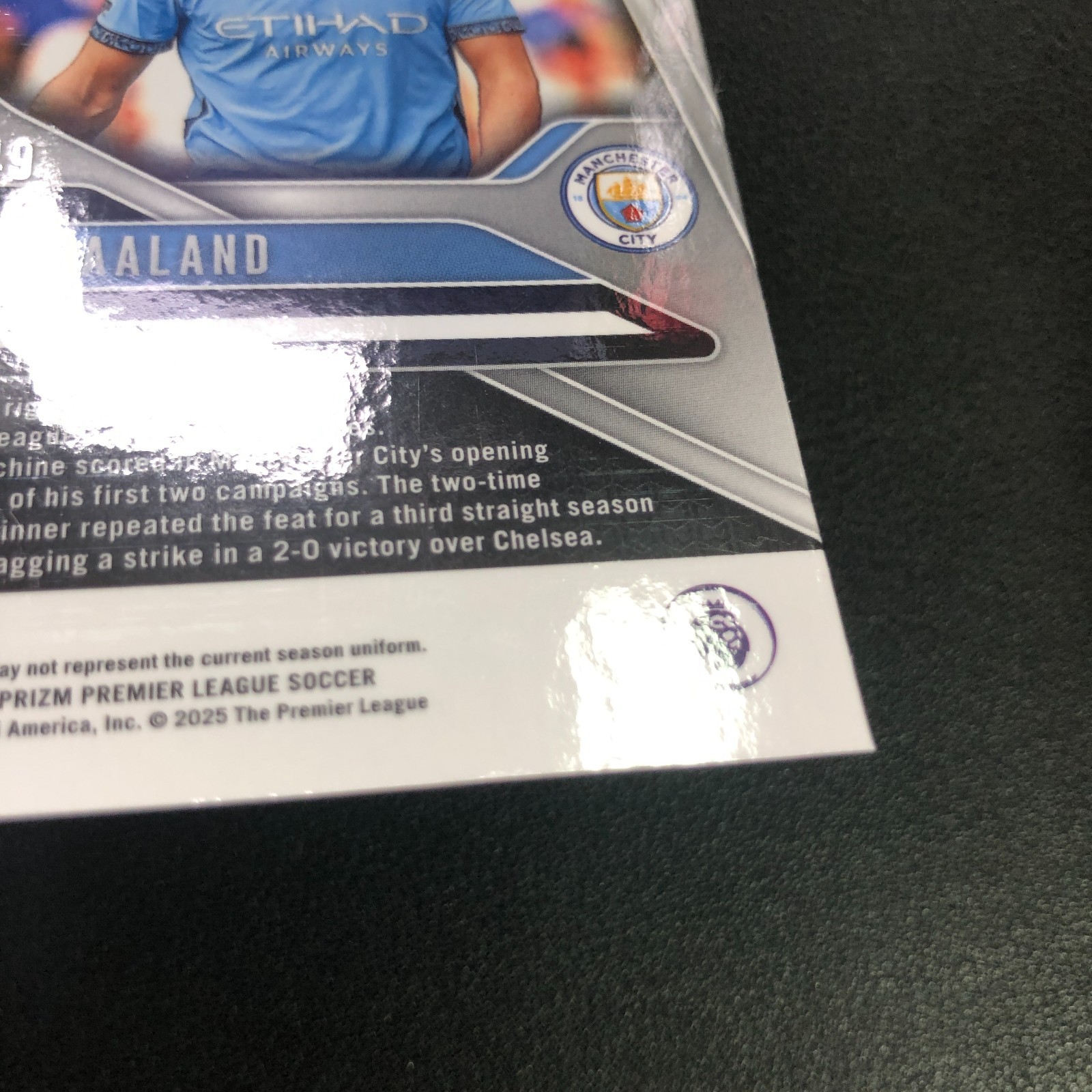 2024-25 Panini Prizm Premier League Erling Haaland Red Breakaway /49 Man City view 4