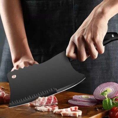 Stainless Steel Kitchen Chef Butcher Knife Bone Meat Cleaver Cut Chopper Knife