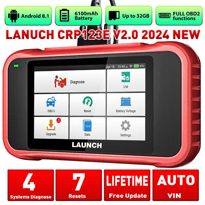 2024 LAUNCH CRP123E V2.0 Car OBD2 Scanner Diagnostic Tool ABS SRS Engine DPF SAS