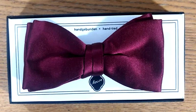 Seidenfliege Schleife Herrenfliege - Ascot - Rot - vintage - Bild 1 von 3