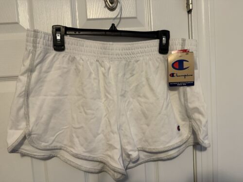 Champion Gym Womens Active Shorts Size XL, Color: White With Light Gray Trim