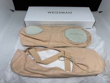 Weissman Sz. 8am Ballet Pink Style W200 Canvas Split-Sole Ballet Shoe
