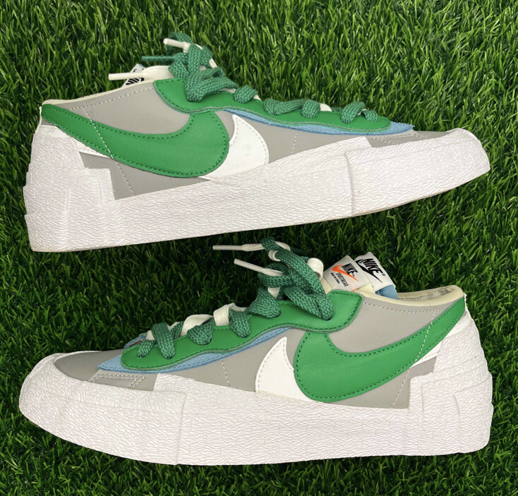 Nike Blazer Low x Sacai Classic Green Size 9.5 Sneakers w/ Box