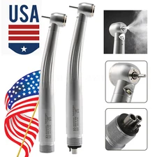 Fiber Optic LED Dental Push fast high Speed Handpiece ceramic Turbine 2/4 Hole