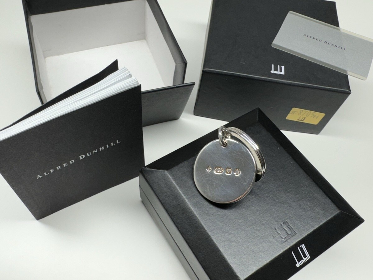 【未使用】ダンヒル DUNHILL ALFRED シルバーキーリング dunhill london 925 solid sterling silver keychain with box